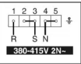 1 2 3 4 5 R S N 380-415V 2N~