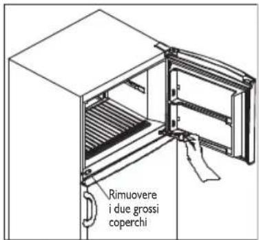 Rimuovere i due grossi coperchi