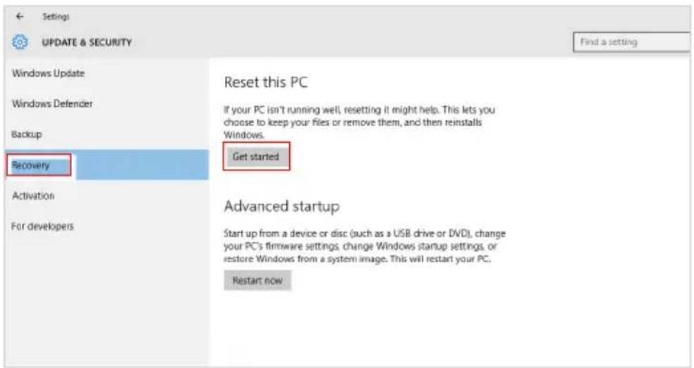 MSI Cubi N-009EU - Reimposta il PC - 1
