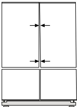 SMEG FQ60X2PE - Réglage du jeu entre les portes supérieures - 1