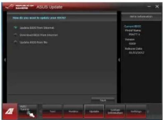 ASUS ROG G50AB - Aggiornamento del BIOS tramite Internet Per aggiornare il BIOS tramite Internet: - 1