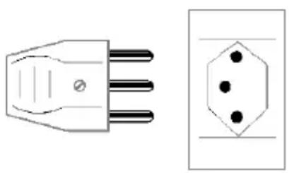 Pure electrical socket diagram without any text or symbols