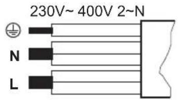 230V~ 400V 2~N N L