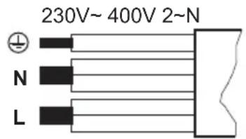 230V~ 400V 2~N N L