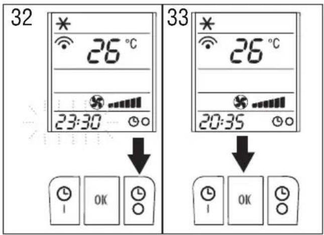 32 * 26 °C 23:30 33 * 26 °C 20:35 OK OK