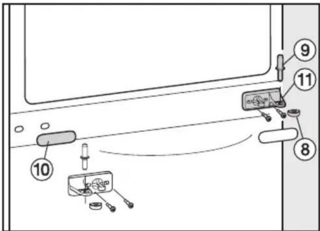 MIELE KFN 12823 SD-2 - Modificare l'incernieratura dello sportello - 1