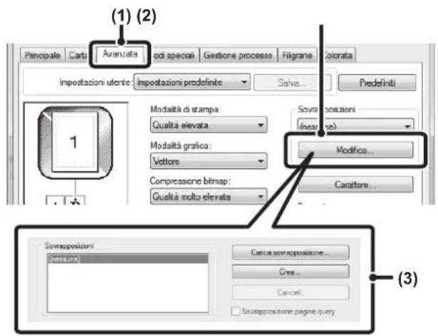 (1) (2) Pincipale Carti Avanzata codi speciali Gestione processo Filgrane Colorata Impostazioni utente Impostazioni predefinite Solve... Predefiniti Modalità di stampa: Qualità elevata Sovrazopazioni (Insergono) Modalità grafica: Vettore Modifica... Compressione bitmap: Qualità molto elevata Caratte…