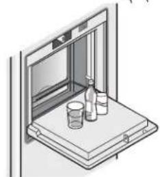 Isometric line drawing of a window with two glass bottles on a base (no text or symbols)