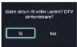 Siete sicuri di voler uscire? DTV sintonizzare? SI No