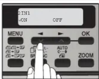 2 IN1 ON OFF MENU OK AUTO ZOOM