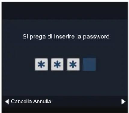 Si prega di inserire la password * * * * Cancella Annulla