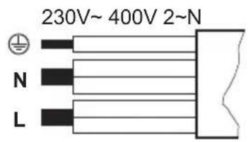 230V~ 400V 2~N N L