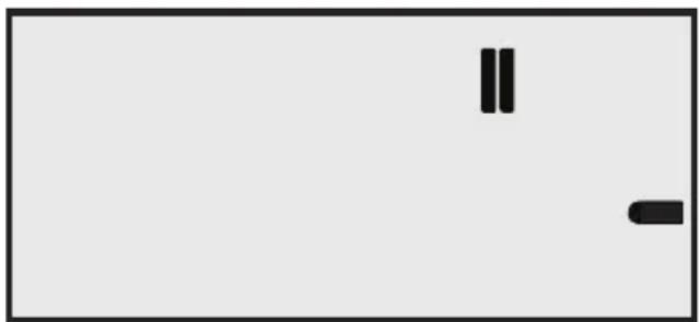 Simple diagram with two vertical bars and a horizontal bar, no text or symbols present