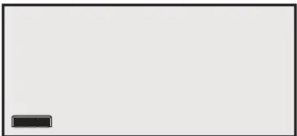 Blank white rectangle with a small black rectangular block in the bottom-left corner (no text or symbols)