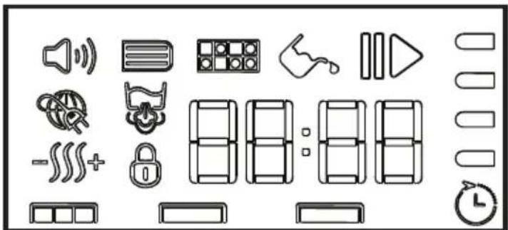 Collection of electronic device icons including speaker, audio, sound wave, car, lock, and timer with corresponding labels