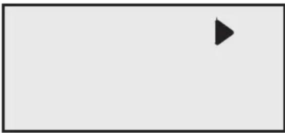Simple black arrow pointing right on a white background (no text or symbols)