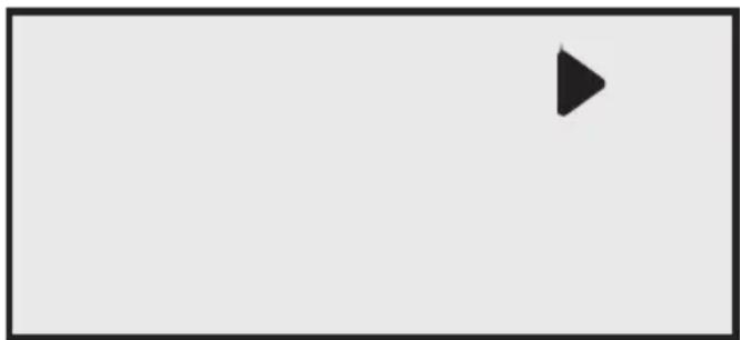 Simple black play button icon on white background (no text or symbols)