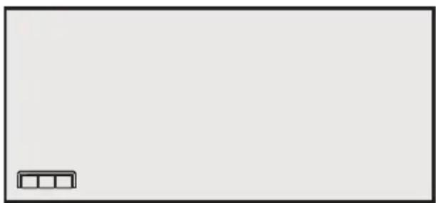 Blank white rectangle with a small rectangular cutout in the bottom-left corner (no text or symbols)