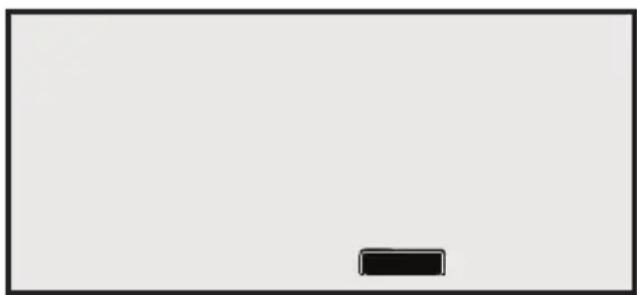 Simple black rectangle centered on a white background, no text or symbols present