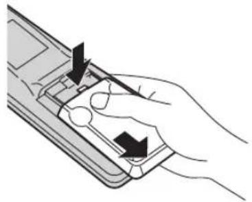 PANASONIC Viera TX-20LA1V - Installazione delle batterie del telecomando - 1