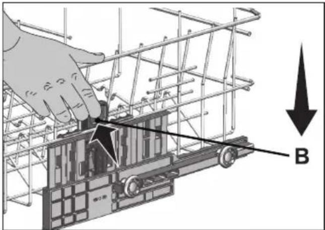 BEKO DIN24C10 - Regolazione dell'altezza del cestello superiore - 2