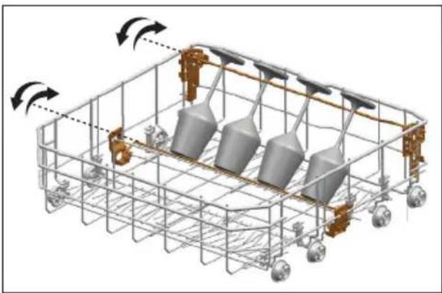 BEKO DIN24C10 - Supporti Tray Wash - 3