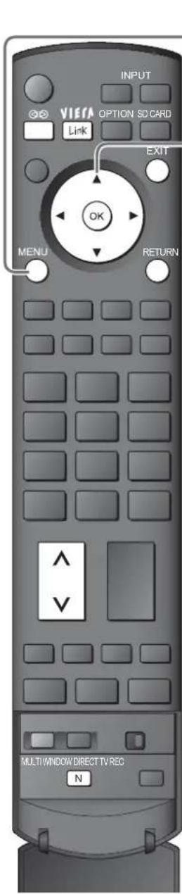 INPUT VIERA OPTION SD CARD Link EXIT OK MENU RETURN MULTI WINDOW DIRECT TV REC N