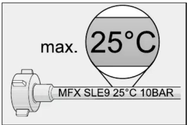 max. 25°C MFX SLE9 25°C 10BAR
