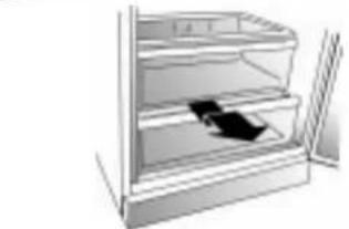 Illustration of a refrigerator with a closed door and a partially visible side panel (no text or symbols)