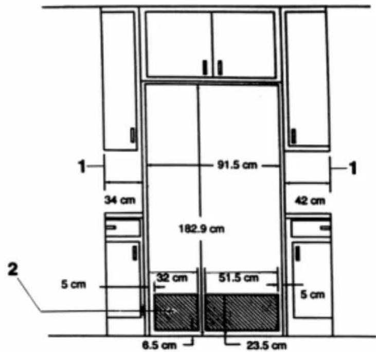 1 34 cm 91.5 cm 182.9 cm 42 cm 5 cm 32 cm 51.5 cm 6.5 cm 23.5 cm 5 cm 1 2