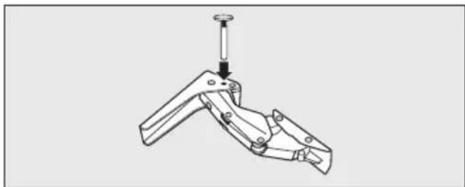 MIELE K 37442 IDF - Fissare l'ammortizzatore di chiusura dello sportello - 3
