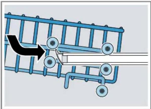 BOSCH SMV46DX00E - Regolazione del cestello stoviglie con le coppie di rotelle - 2