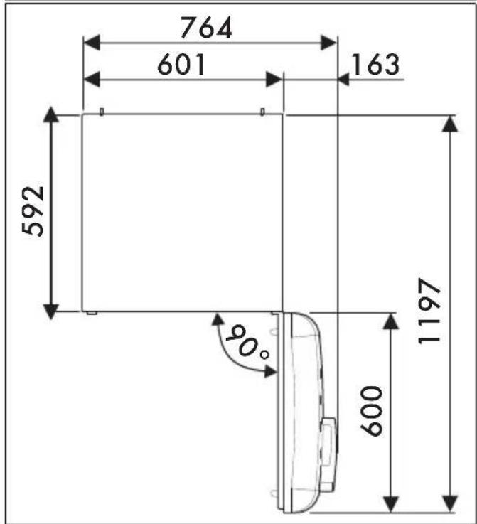 764 601 163 592 90° 1197 600