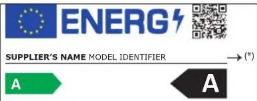 ENERG SUPPLIER'S NAME MODEL IDENTIFIER → (*) A A