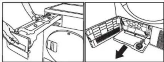 Technical line drawing showing a mechanical assembly with a close-up view of internal components (no text or symbols)