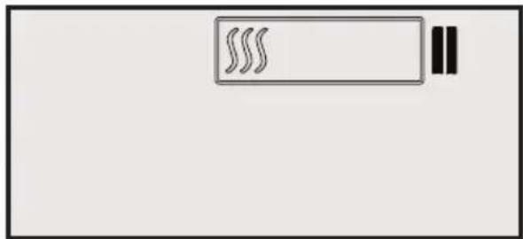 Simple diagram with a rectangular box containing three vertical bars and a wavy line inside, no text or symbols present.