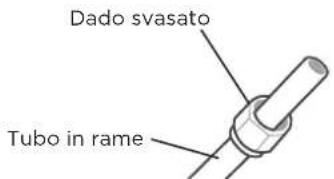 Dado svasato Tubo in rame