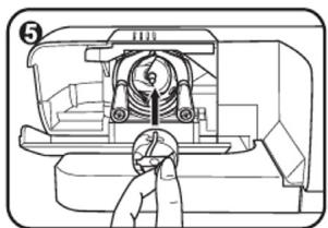 Line drawing of a sewing machine with no visible text or symbols