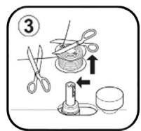 Line drawing of a sewing machine with no visible text or symbols