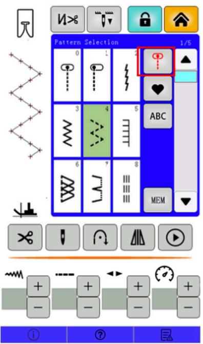 Pattern Selection 1/5 0 1 2 3 4 5 6 7 8 ABC MEM ① ②