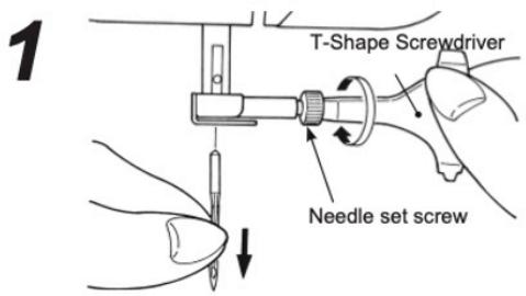 1 T-Shape Screwdriver Needle set screw