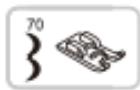 Two-step illustration of sewing process: fabric being sewnled into a seam, then being cut with threads (no text or symbols)
