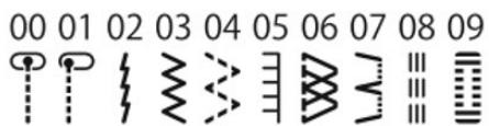 00 01 02 03 04 05 06 07 08 09