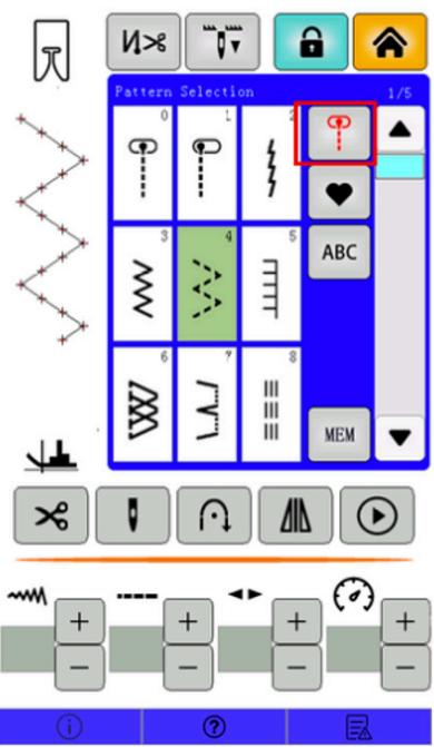 Pattern Selection 1/5 0 1 2 3 4 5 6 7 8 ABC MEM ① ②