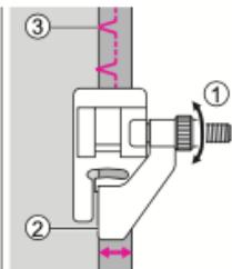 Technical diagram of a mechanical clamp or clamp assembly with numbered parts and dimension lines