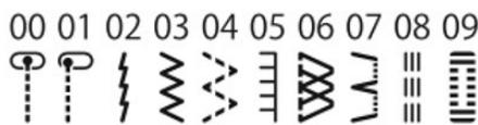 00 01 02 03 04 05 06 07 08 09