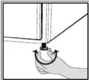 Hand holding a mechanical component with a circular arrow indicating rotation (no text or symbols)