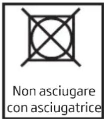 Non asciugare con asciugatrice