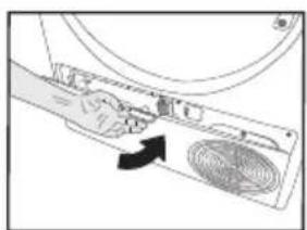Diagram of a device's internal structure with a directional arrow indicating movement (no text or symbols present)
