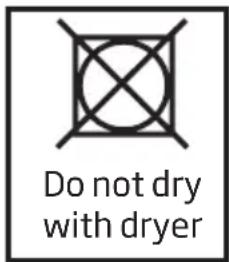 Do not dry with dryer